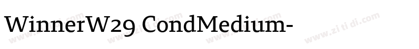 WinnerW29 CondMedium字体转换